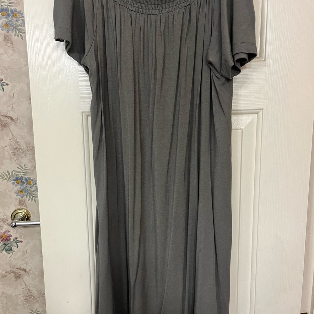Army Green Off The Shoulder Women's Dress